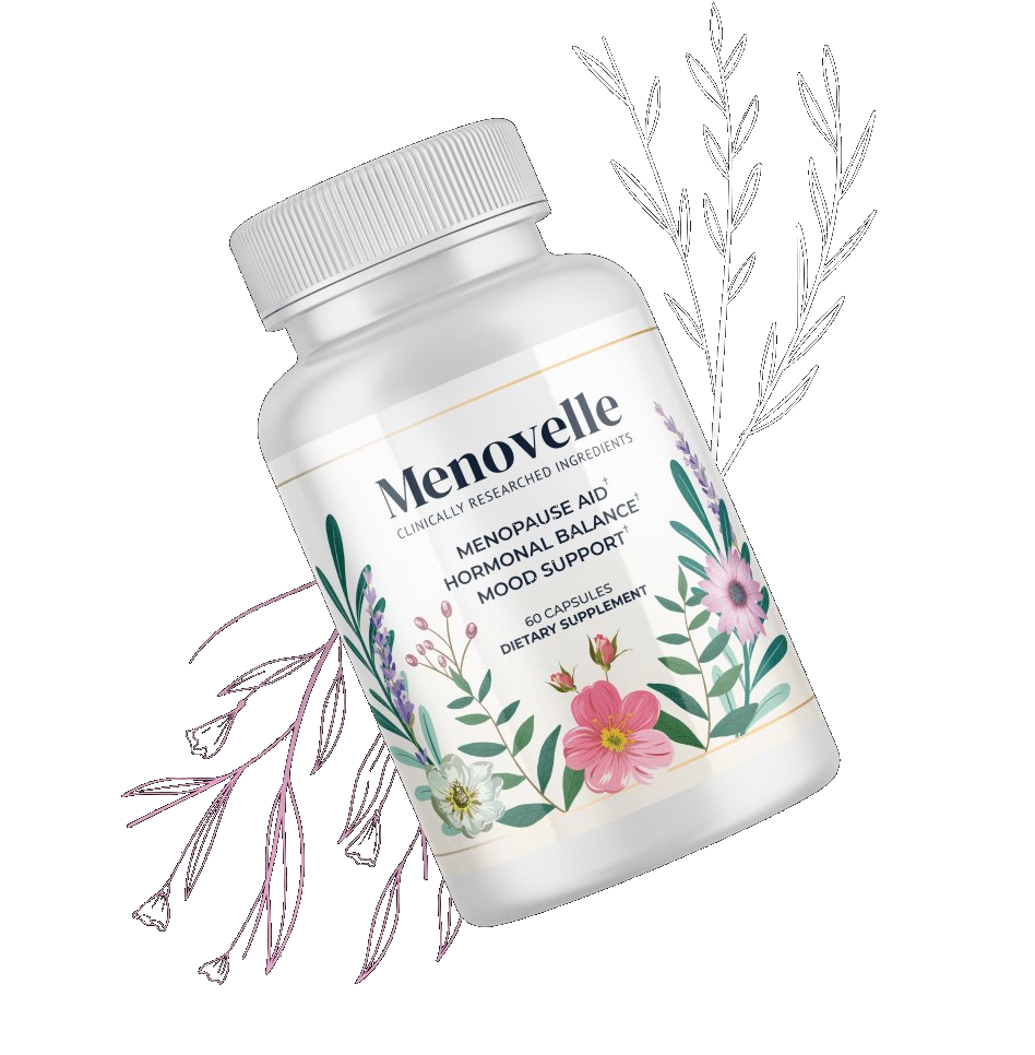 Menovelle natural menopause supplement bottle - 60 capsules